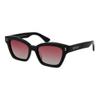 Replay black acetate sunglasses with rounded frames and dark lenses, stylish and trendy eyewear for sun protection.
