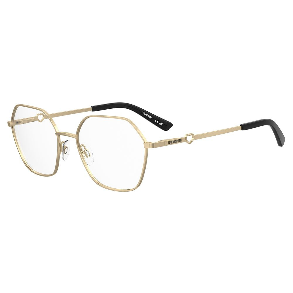 Love Moschino Gold Metal Glasses Frames