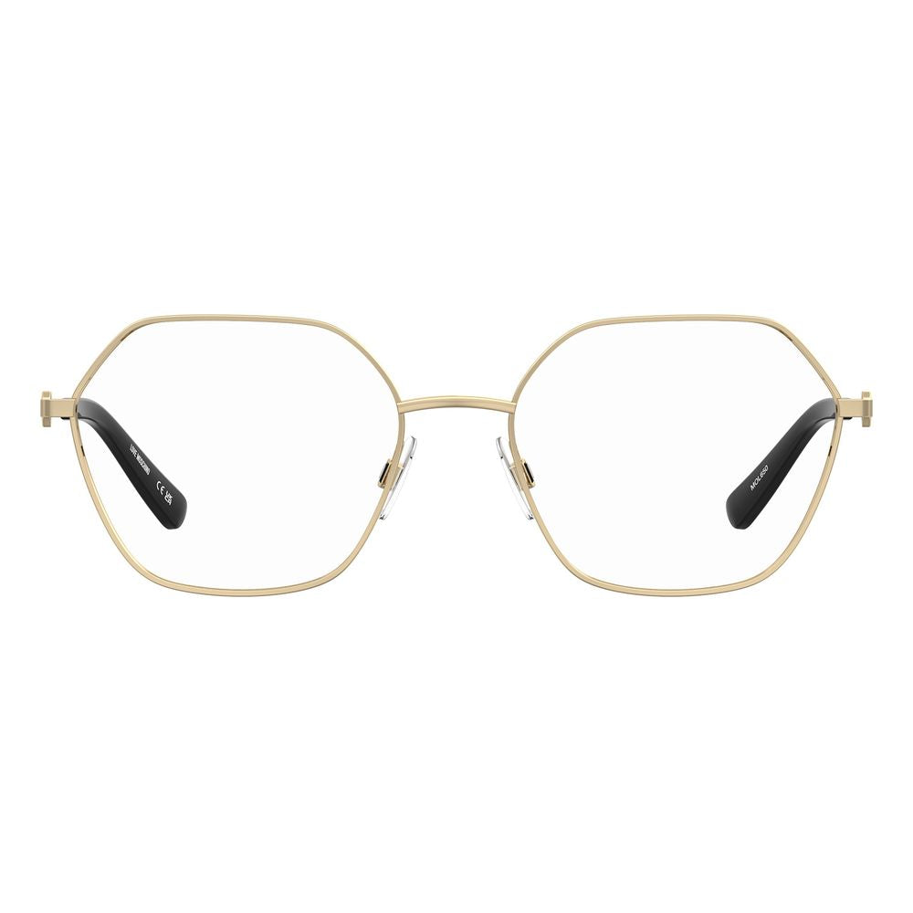 Love Moschino Gold Metal Glasses Frames