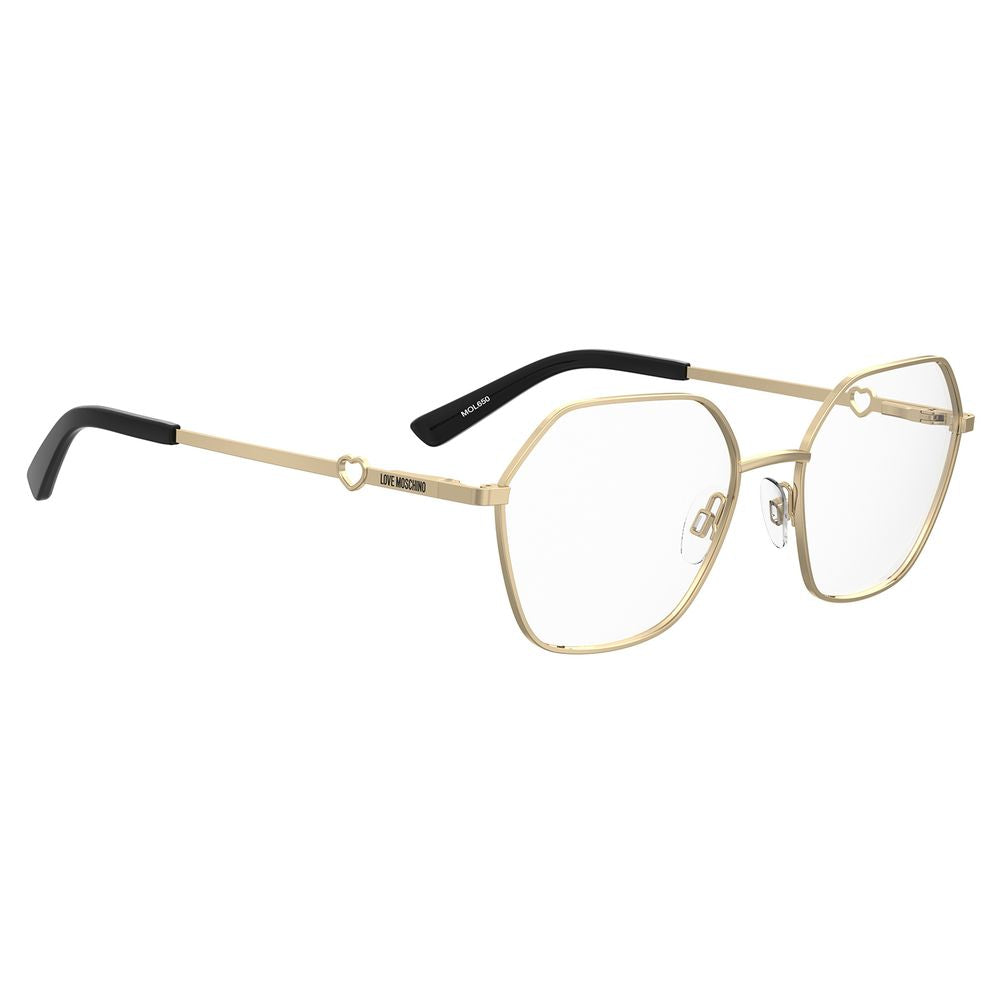 Love Moschino Gold Metal Glasses Frames
