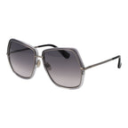 Max Mara gray metal sunglasses with sleek frames and tinted lenses, stylish eyewear for sun protection and fashion.