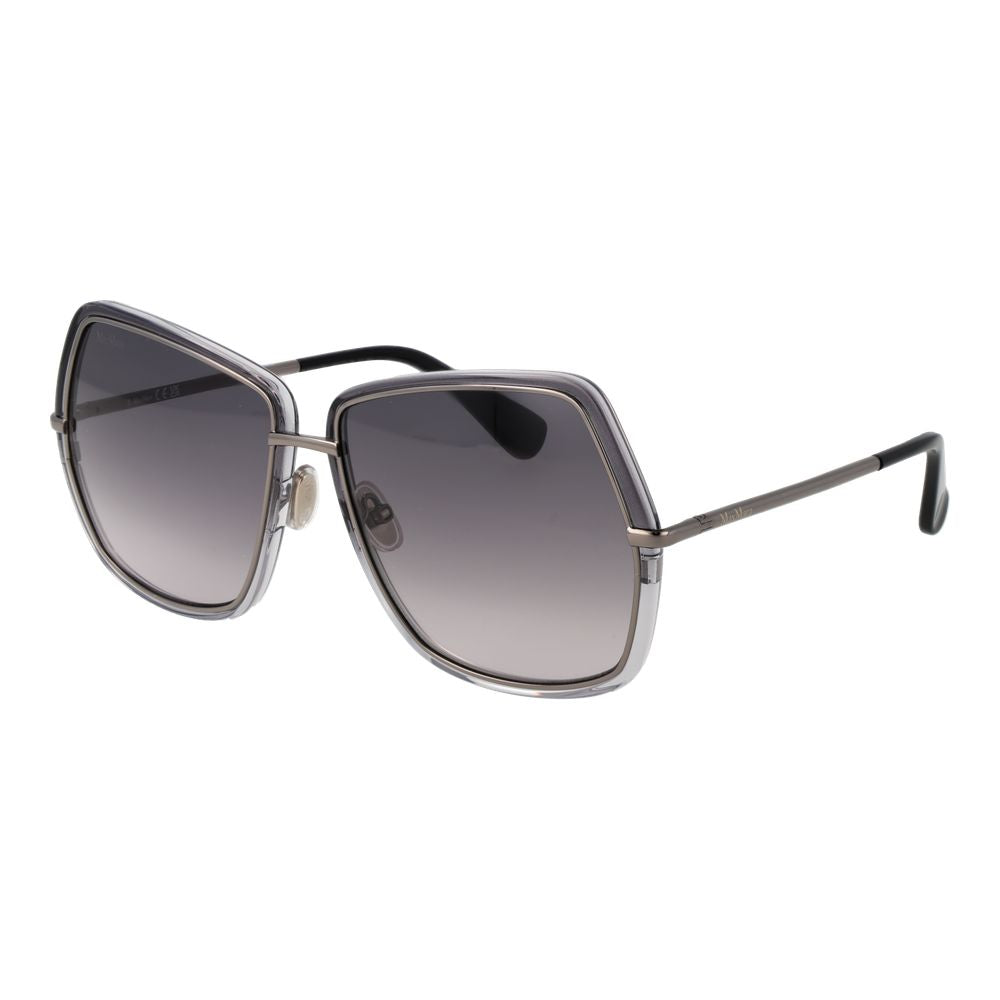 Max Mara gray metal sunglasses with sleek frames and tinted lenses, stylish eyewear for sun protection and fashion.