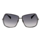 Max Mara gray metal sunglasses with sleek frame and tinted lenses, stylish and modern accessory for sun protection.