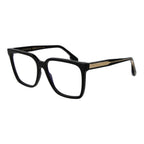 Victoria Beckham black acetate glasses frames with sleek design and clear lenses, stylish eyewear for everyday wear.