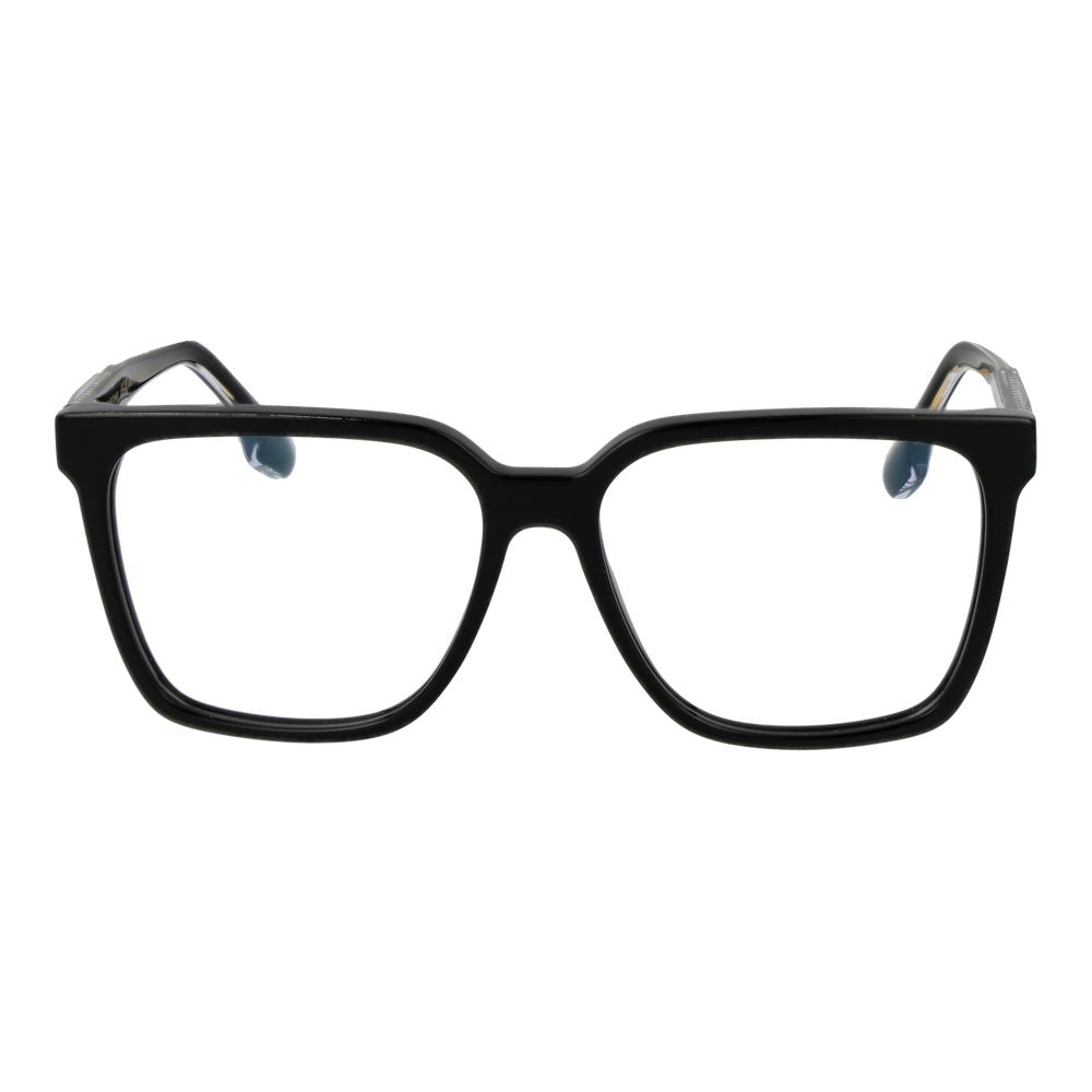 Victoria Beckham black acetate glasses frames with sleek, modern design and clear lenses, stylish eyewear for everyday wear.