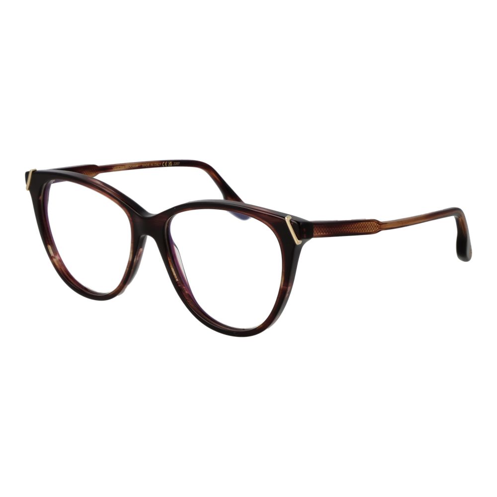 Victoria Beckham Brown Acetate Glasses Frames