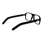 Adidas black plastic eyeglass frames with a sleek, modern design, showcasing the lightweight and durable construction.