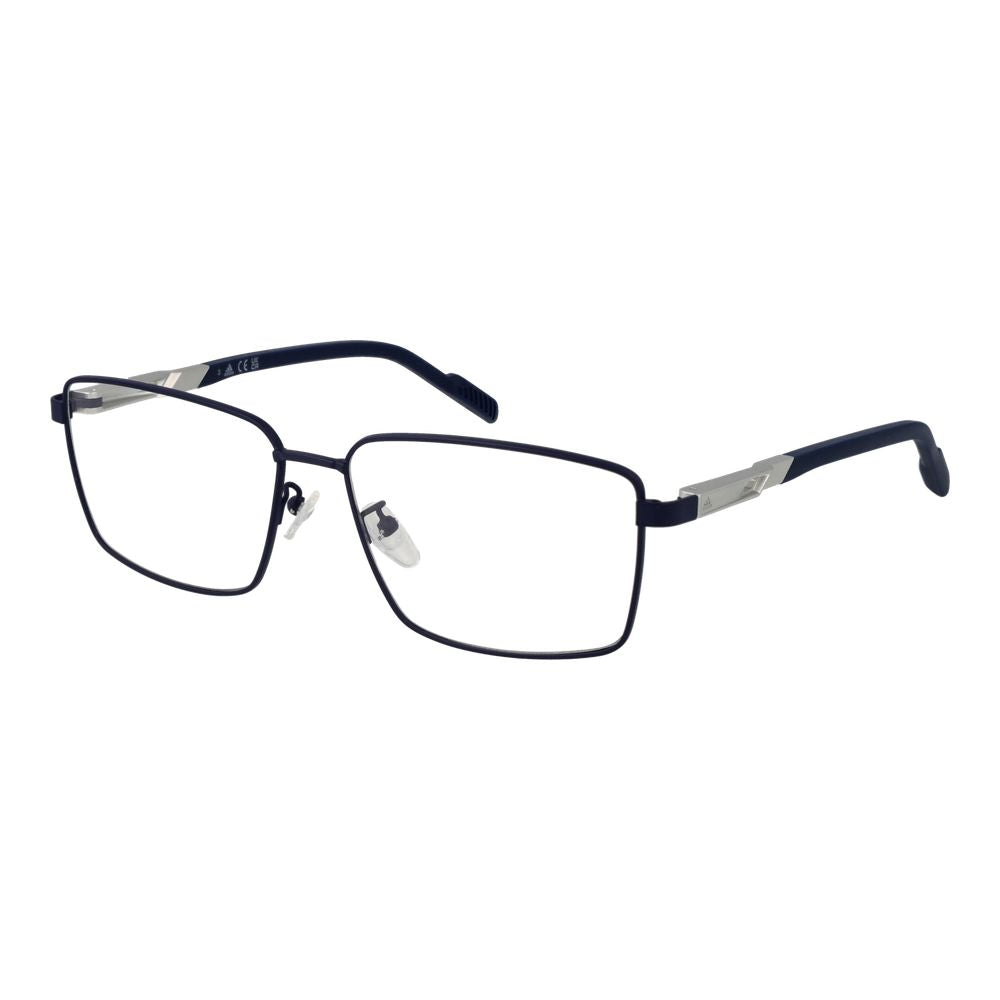 Adidas blue metal eyeglass frames with sleek design and adjustable nose pads, stylish eyewear for everyday wear.