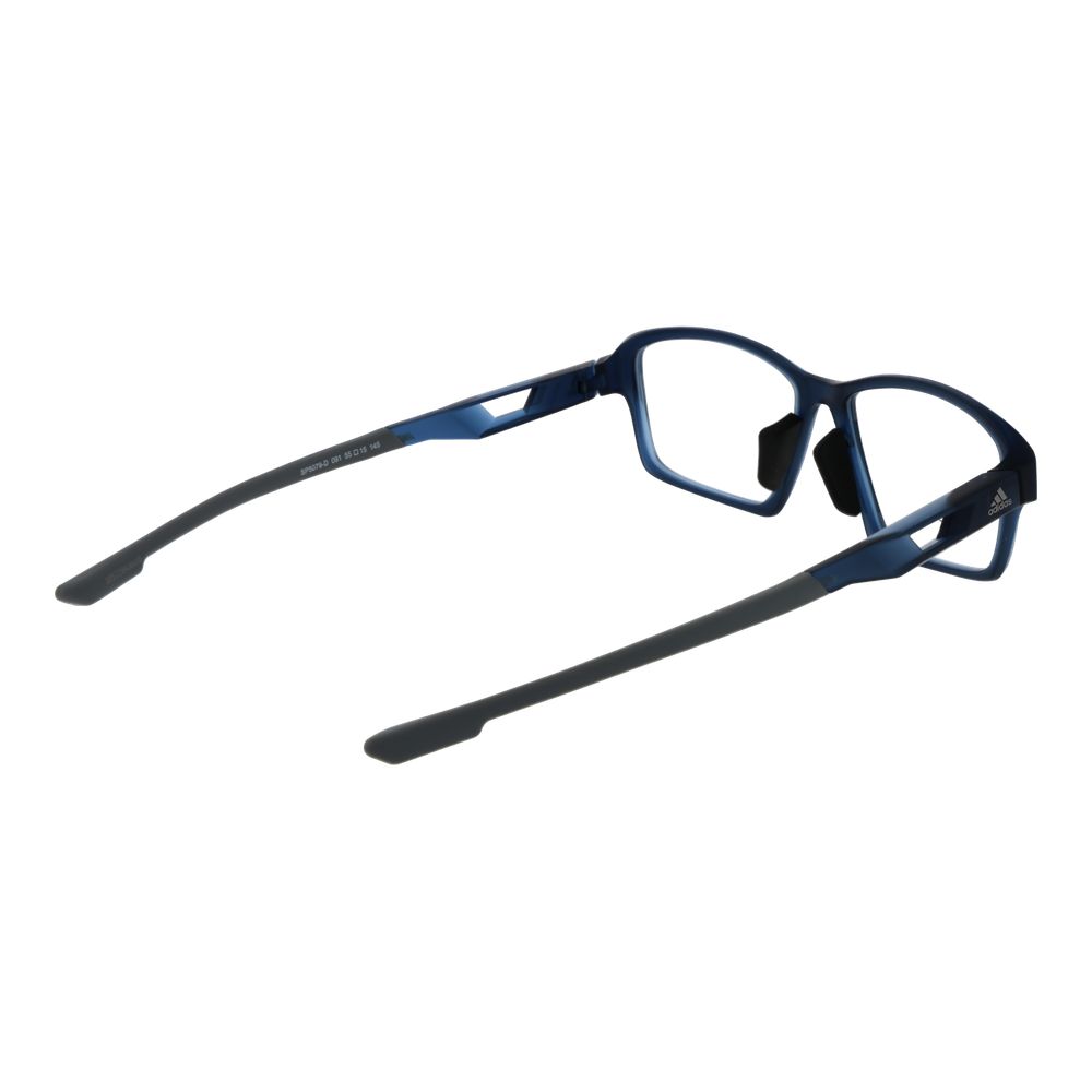 Adidas blue plastic glasses frames with sleek design, lightweight and stylish eyewear for everyday wear.