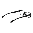 Adidas black plastic eyeglass frames with sleek design and clear lenses, showcasing modern eyewear style.