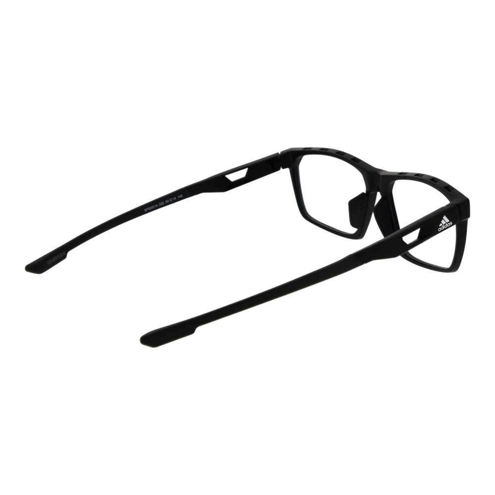 Adidas black plastic glasses frames with sleek design and lightweight build, perfect for stylish everyday eyewear.