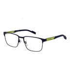 Adidas blue metal glasses frames with sleek design and adjustable nose pads for stylish eyewear.