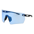 Adidas black plastic sunglasses with dark tinted lenses and sleek frame, designed for sun protection and style.
