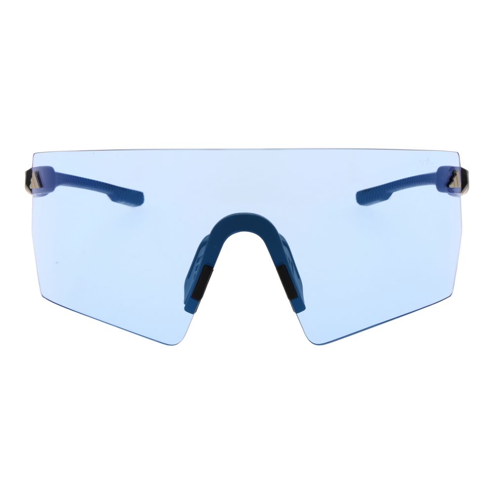 Adidas black plastic sunglasses with rectangular lenses and thick frame, designed for everyday sun protection.