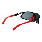 Adidas black plastic sunglasses with dark tinted lenses and sleek frame, stylish eyewear for sun protection.