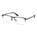 Black metal BMW glasses frames with sleek design and clear lenses, showcasing a modern and stylish eyewear accessory.