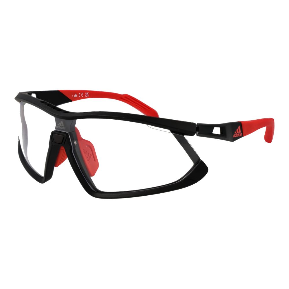 Adidas black plastic sunglasses with dark lenses and sleek frame, stylish eyewear for sun protection and casual wear.