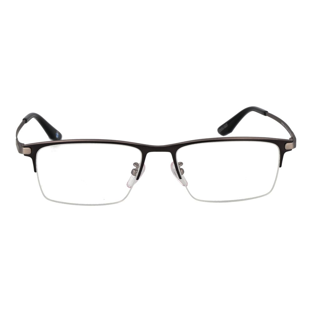 BMW black metal glasses frames with sleek design and clear lenses, stylish eyewear for modern fashion and everyday wear.