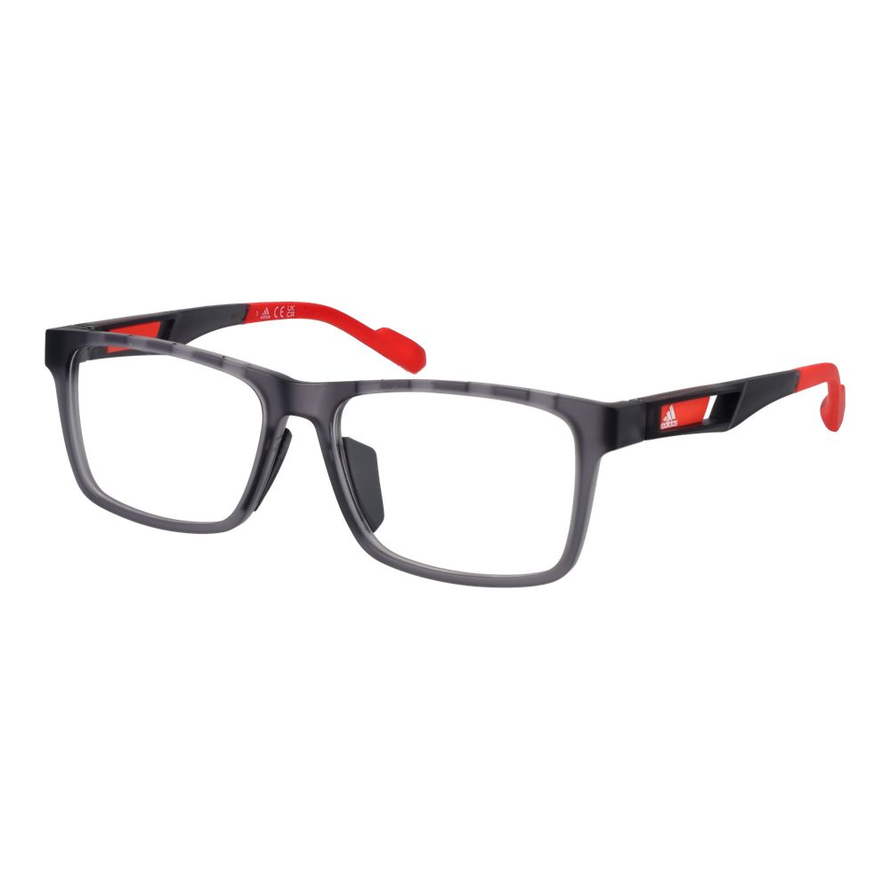 Adidas gray plastic glasses frames with a sleek, modern design and full-rim structure for stylish eyewear.