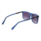Gant blue plastic sunglasses with rounded frames and dark tinted lenses, stylish eyewear for sun protection.