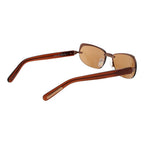 Brown metal GCDS sunglasses with sleek frame and tinted lenses, stylish accessory for sun protection and fashion.