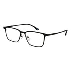 BMW black titanium glasses frames with sleek design, lightweight metal construction, and adjustable nose pads.
