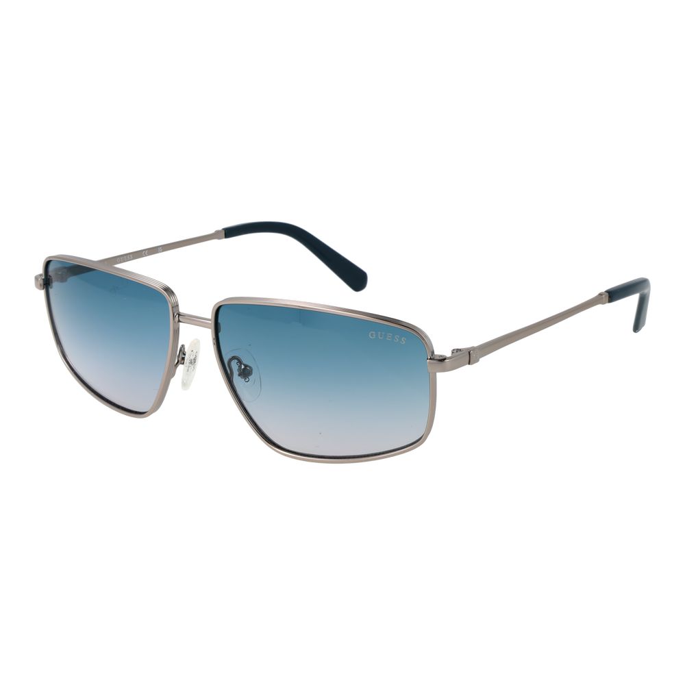 Guess silver metal sunglasses with sleek frame and tinted lenses, stylish eyewear for a modern look.