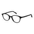 Black plastic Adidas glasses frames with rectangular design, featuring the Adidas logo on the temples and clear lenses.