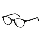 Black plastic Adidas glasses frames with rectangular design, featuring the Adidas logo on the temples and clear lenses.