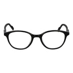 Adidas black plastic eyeglass frames with rectangular design and adjustable nose pads, stylish and lightweight for everyday wear.