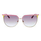 Guess rose gold metal sunglasses with round frames and tinted lenses, stylish accessory for sun protection and fashion.