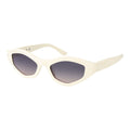 Marciano by Guess white plastic sunglasses with round frames and tinted lenses, stylish and lightweight eyewear.