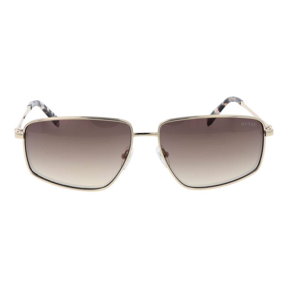 Guess gold metal sunglasses with sleek frame and dark tinted lenses, stylish eyewear for a fashionable look.