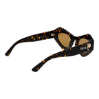 Emilio Pucci brown plastic sunglasses with rounded frames and dark lenses, stylish eyewear for sun protection.