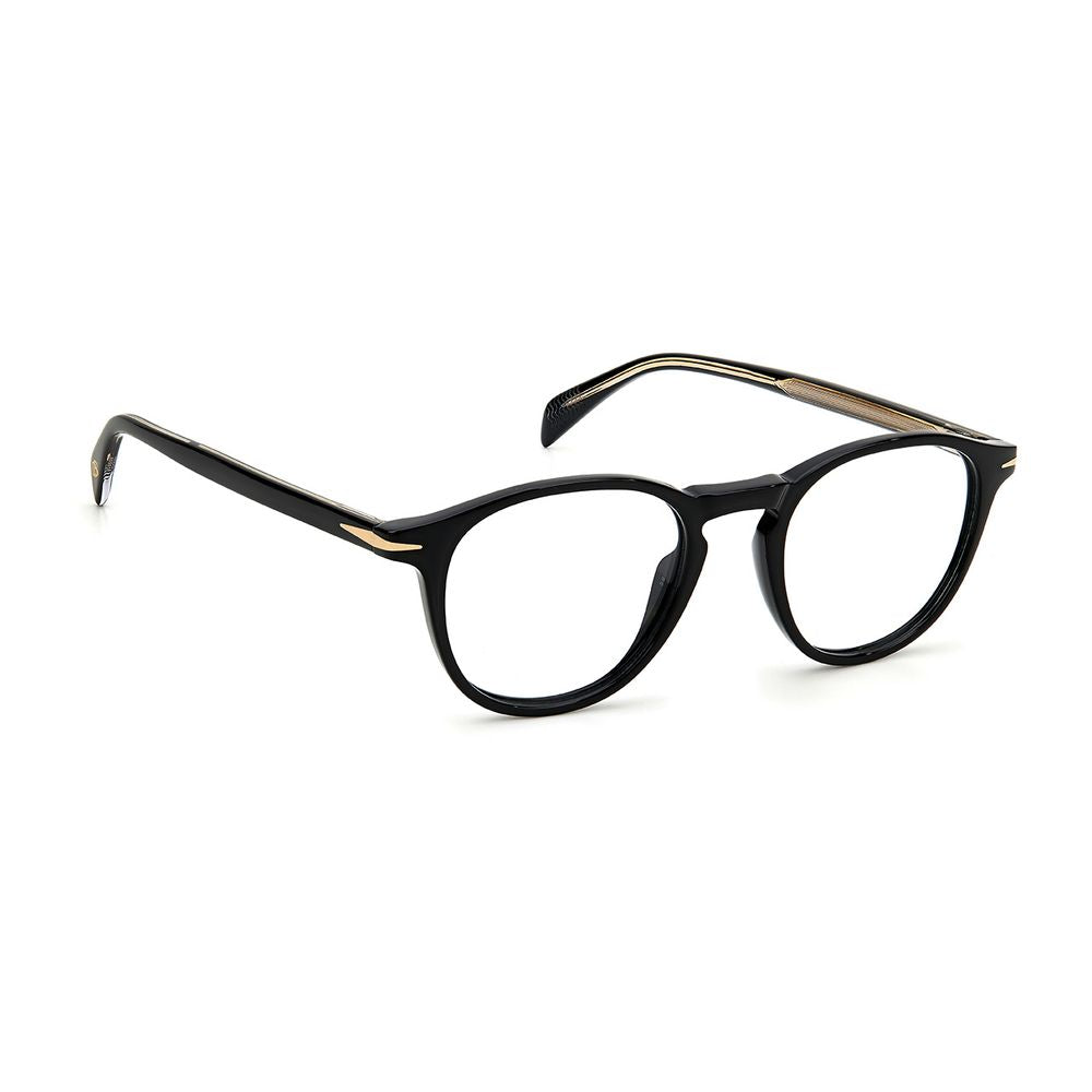 David Beckham black acetate glasses frames with sleek design and clear lenses, stylish eyewear for everyday wear.