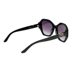 Black plastic sunglasses from Marciano by Guess with a sleek, modern design and tinted lenses.
