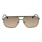 Timberland gray metal sunglasses with sleek frame and tinted lenses, showcasing stylish eyewear for outdoor wear.