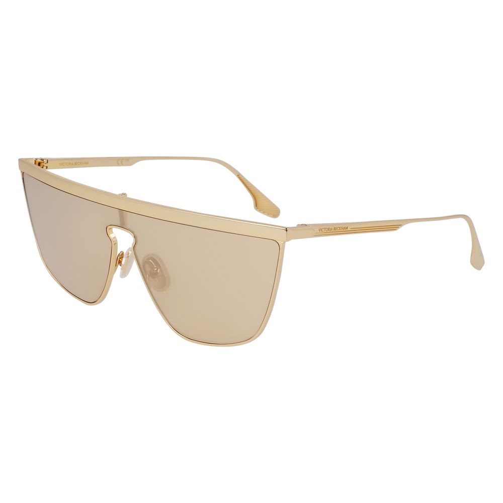 Victoria Beckham gold metal sunglasses with sleek frames and tinted lenses, stylish accessory for sun protection and fashion.
