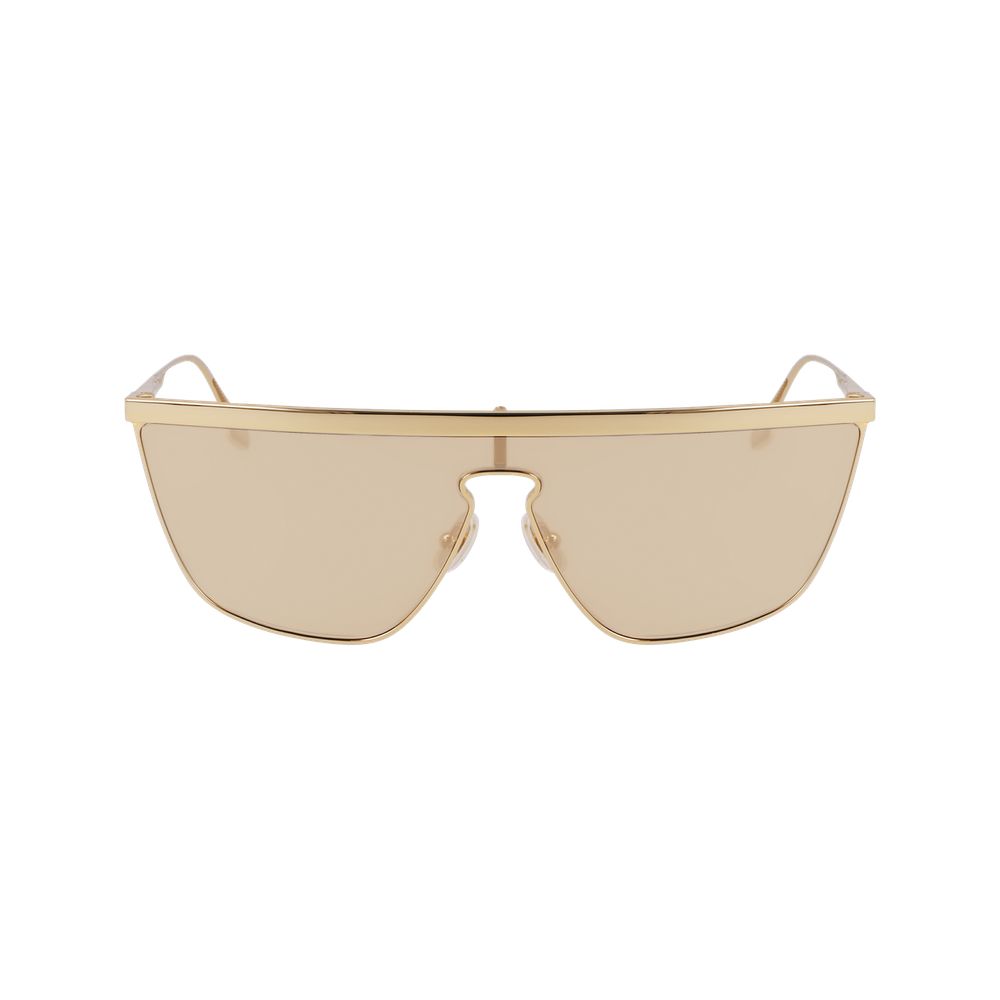Victoria Beckham gold metal sunglasses with sleek frames and dark tinted lenses, stylish accessory for sun protection.