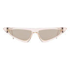 Andy Wolf beige acetate sunglasses with rounded frames and dark tinted lenses, stylish and lightweight for everyday wear.