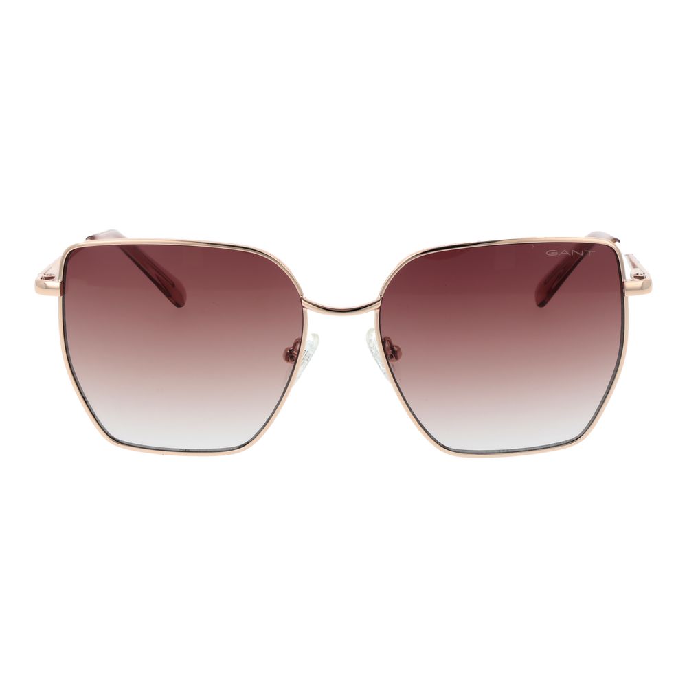 Gant rose gold metal sunglasses with round frames and tinted lenses, stylish accessory for sun protection and fashion.