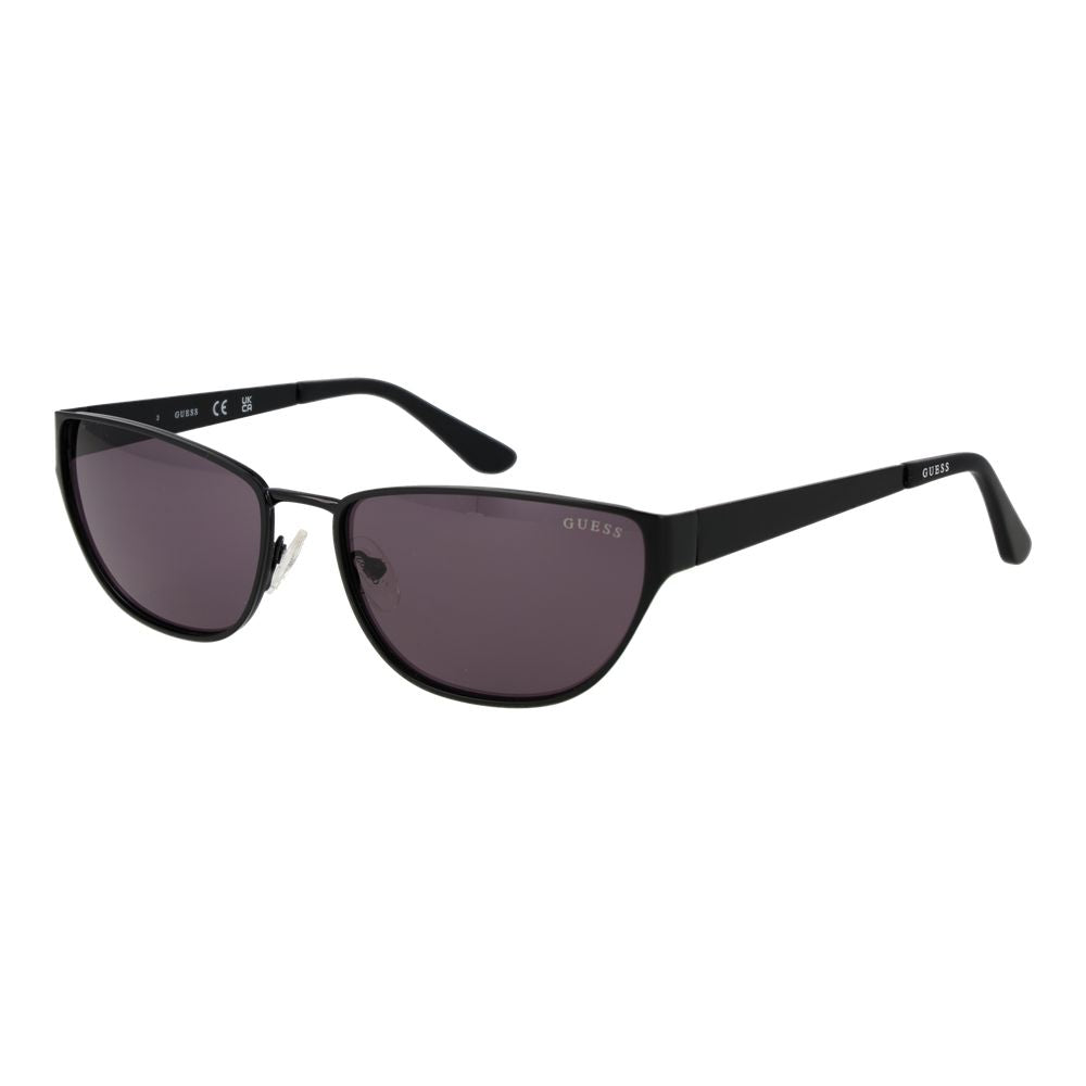 Guess black metal sunglasses with sleek frame and dark lenses, showcasing modern eyewear style.