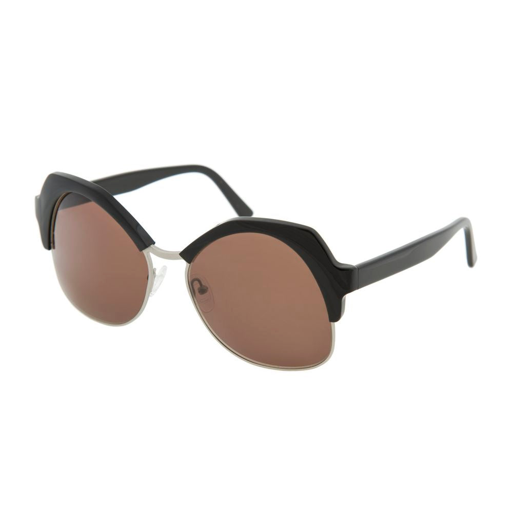 Andy Wolf black metal and plastic sunglasses with sleek frame and dark tinted lenses, stylish eyewear for modern fashion.