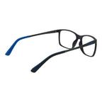 Gray Fila plastic eyeglass frames with clear lenses, lightweight and stylish for everyday wear.