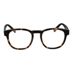 Fila brown cellulose acetate glasses frames with rounded design and clear lenses, stylish eyewear for everyday wear.