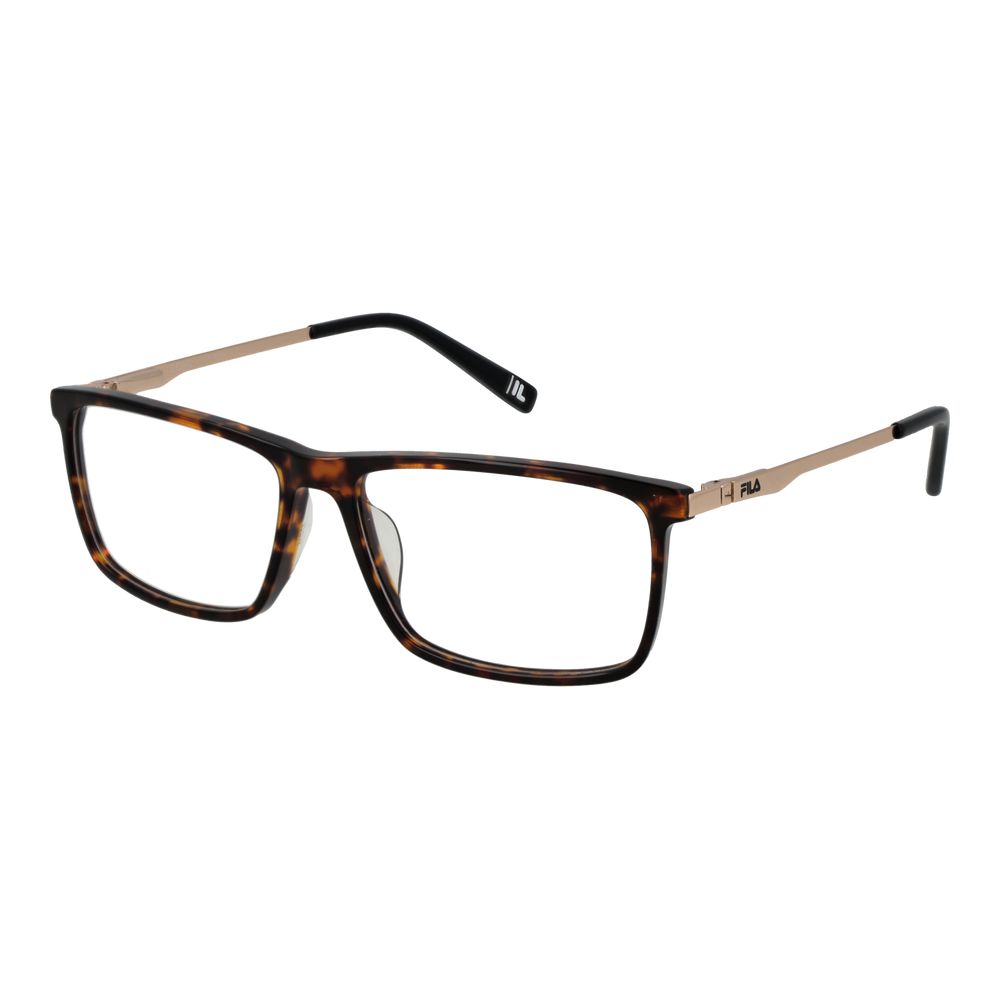 Fila brown cellulose acetate glasses frames with round lenses, featuring a stylish and lightweight design.