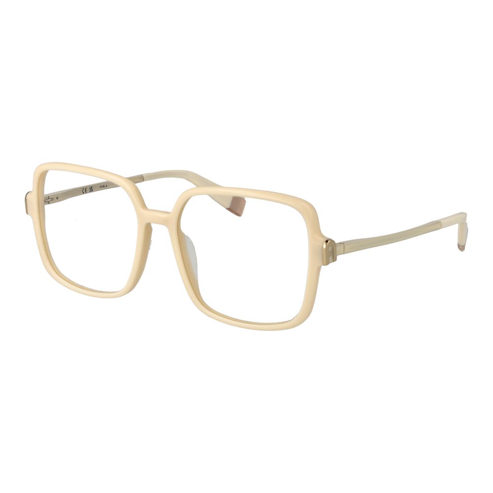Furla Beige Cellulose Acetate Glasses Frames