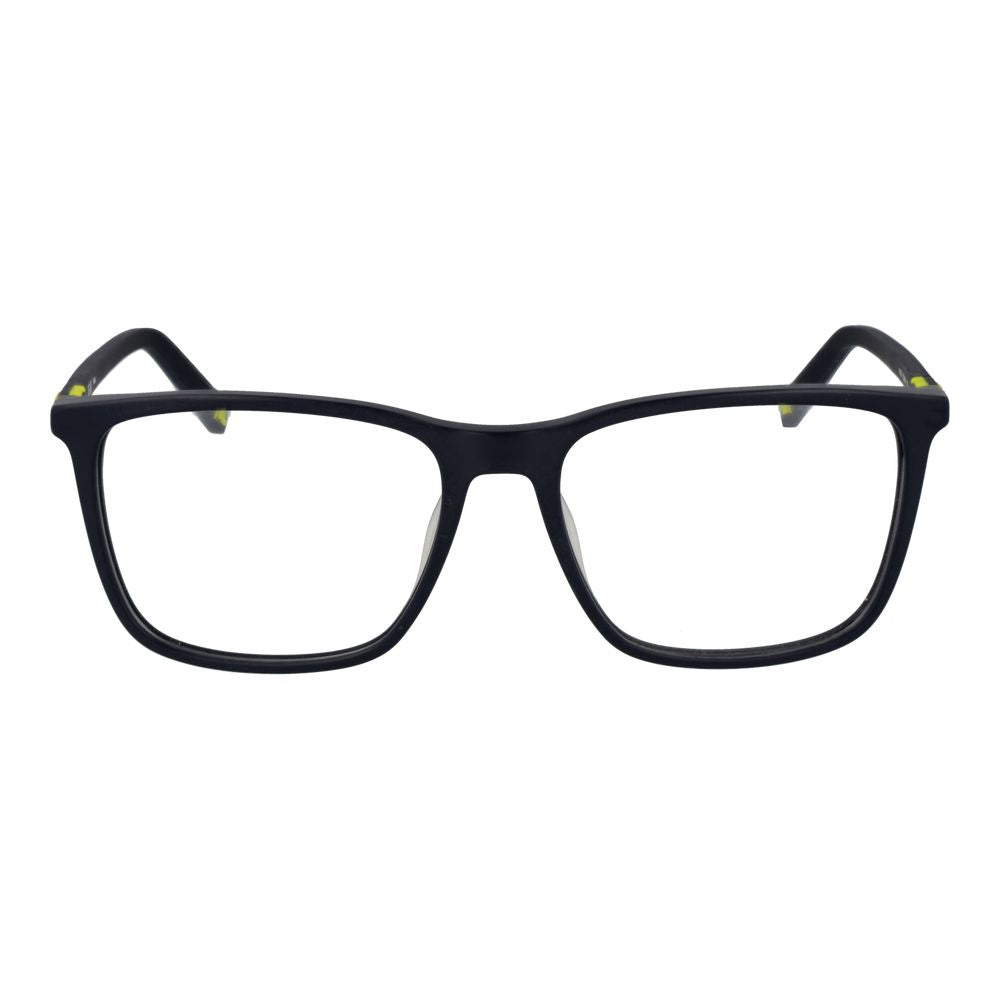 Fila blue cellulose acetate glasses frames with clear lenses, stylish and lightweight eyewear for everyday wear.