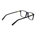 Fila blue cellulose acetate glasses frames with rounded rectangular shape and clear lenses, stylish and lightweight eyewear.