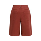 Brunello Cucinelli Red Cotton Bermuda Shorts